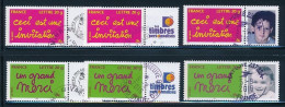 France 2005 - 3760A+Ab Et 3761A+Ab Six Timbres Invitation Et Merci Personnalisés - Oblitéré - Usados