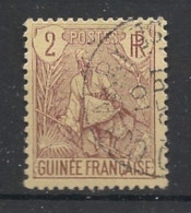GUINEE - 1904 - N°YT. 19 - Berger Pulas 2c Lilas-brun - Oblitéré / Used - Used Stamps