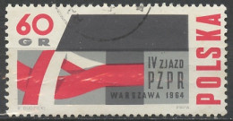 Pologne - Poland - Polen 1964 Y&T N°1357 - Michel N°1500 (o) - 60g Drapeau Et Marteau - Oblitérés