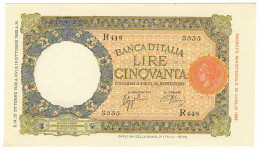 50 LIRE CAPRANESI LUPA CAPITOLINA MARGINE LARGO FASCIO ROMA 21/10/1938 FDS-/FDS - Regno D'Italia – Other
