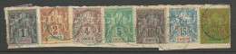 OBOCK N° 32 à 38 Sur Fragment / Used - Used Stamps
