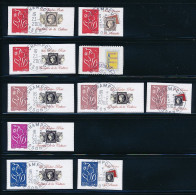 France 2005 - 3802A+Aa+Ab+Ac, 3802B+Ba+Bb, 3802C, 3802D+Da Timbres Adhésifs Marianne De Lamouche Personnalisé - Oblitéré - Used Stamps