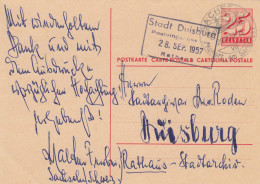 Schweiz. 25 Rappen Postkarte (Ganzsache, Michel P 201) Mit Werbestempel Von Sachseln Am Sarnersee, 1957 - Enteros Postales