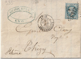GC    2145  /  N°  29 B    CAD  TAD16    LYON    POUR   THIZY - 1849-1876: Classic Period