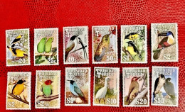 TRINITÉ ET TOBAGO 1990 Complete 12v Neuf MNH ** Mi 609 / 620 Pájaro Bird Pássaro Vogel Ucello Oiseau TRINITAD - Papagayos