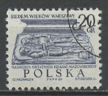 Pologne - Poland - Polen 1965 Y&T N°1451 - Michel N°1599 (o) - 20g Tombeau Des Princes De Mazovie - Oblitérés