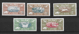 ICELAND 1930 Airmail Various Landscapes T MNH - Aéreo