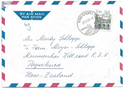 CH - 168 - Enveloppe Avec Cachet Illustré Chur 1989 Envoyée En Nouvelle Zélande - Briefe U. Dokumente