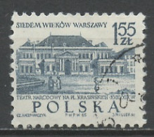 Pologne - Poland - Polen 1965 Y&T N°1455 - Michel N°1603 (o) - 2,50z Théatre De Varsovie - Usados