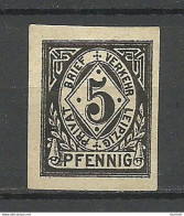 Germany Ca 1890 LEIPZIG Privater Stadtpost City Post Private Local Post 5 Pf.  Imperforated - Private & Local Mails