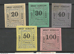 Germany Deutsches Reich Ca 1880 Stadtpost ESSEN Local Private City Post - Posta Privata & Locale