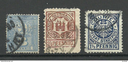 GERMANY Ca 1890 Privater Stadtpost Private Local City Post Courier, 3 Stamps NB! FAULTS! - Private & Local Mails