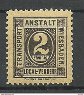 GERMANY Ca 1890 WIESBADEN Privater Stadtpost Local City Post Private Post MNH - Privatpost