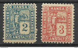 GERMANY Ca 1890 BERLIN Hansa Privater Stadtpost Local City Post Private Post - Correos Privados & Locales