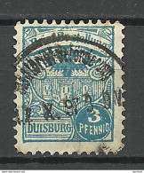 Deutschland Ca 1890 DUISBURG Privater Stadtpost Local City Post Private Post O - Posta Privata & Locale
