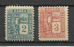 GERMANY Ca 1890 BERLIN Hansa Privater Stadtpost Local City Post Private Post MNH/MH - Privatpost