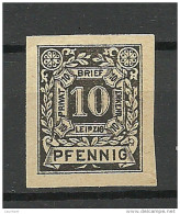 Germany Ca 1890 LEIPZIG Privater Stadtpost City Post Private Local Post Imperforated - Private & Lokale Post