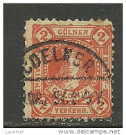 Deutschland 1890 Privater Stadtpost K√ñLN Colonia Local City Post Private Post O - Postes Privées & Locales