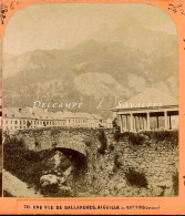 Haute-Savoie * Sallanches Halles Pont En Pierre  * Photo Stéréoscopique Andrieu 1867 - Photos Stéréoscopiques