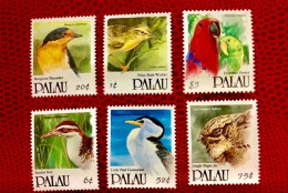 PALAOS 1992 Complete 6v Neuf MNH ** YT 470 / 475 Mi 525 / 530 Pájaro Bird Pássaro Vogel Ucello Oiseau PALAU - Perroquets & Tropicaux