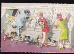 Alfred Mainzer - Chats Humanisés Et Habillés - Postkaart - Animali Abbigliati