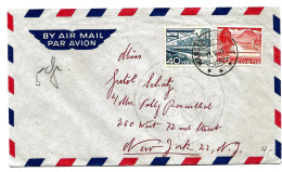 CH - 172 - Enveloppe Envoyée De Wangen à New York 1954 - Storia Postale
