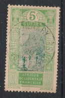 GUINEE - 1913 - N°YT. 66 - Gué à Kitim 5c Vert-jaune - Oblitéré / Used - Used Stamps