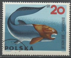 Pologne - Poland - Polen 1966 Y&T N°1506 - Michel N°1655 (o) - 20g Dinichthys - Used Stamps