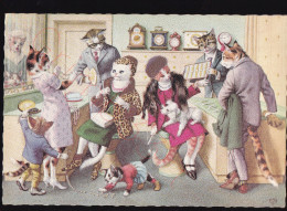 Alfred Mainzer - Chats Humanisés Et Habillés - Postkaart - Animali Abbigliati