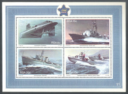 South Africa, 1982, War Ships, Submarine, Souvenir Sheet - Sonstige & Ohne Zuordnung