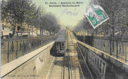 CPA. [75] > PARIS > N° 21 - Descente Du Metro Boulevard Rochechouard - 1908 - TBE - Pariser Métro, Bahnhöfe
