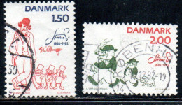 DANEMARK DANMARK DENMARK DANIMARCA 1982 ROBERT STORM PETERSEN CATOONIST COMPLETE SET SERIE USED USATO OBLITERE - Oblitérés