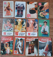 COCA-COLA Pocket Calendars 12 Pieces HUNGARY 1970-1990 - Grand Format : 1971-80