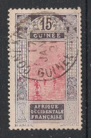 GUINEE - 1913 - N°YT. 68 - Gué à Kitim 15c Brun-violet - Oblitéré / Used - Usati