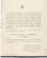 Avis De Décès 1885 à Saint - Antonin -Lot Et Garonne - Obituary Notices