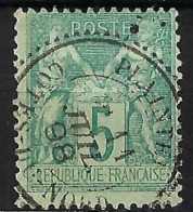 FRANCE Classique, B Obl. CAD Perlés: Plaintel (Côtes Du Nord) Sur Y&T 102 - 1876-1898 Sage (Type II)