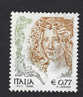 Italia 2002/ 2003; La Donna Nell’ Arte € 0,77, Dentellata 13 1/4 , La “Primavera” Dipinto Di Botticelli. - 2001-10: Mint/hinged