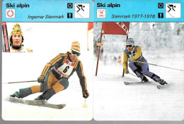 GF1642 - FICHES SPORTCASTERS - NANCY GREENE - KATHY KREINER - INGEMAR STENMARK - HANNI WENZEL - WILLY FROMMELT - Winter Sports