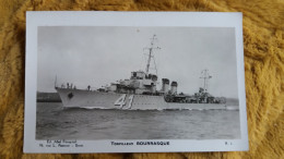 CPSM BATEAU TORPILLEUR BOURRASQUE ED ABEL FEREYROL L PASTEUR BREST - Warships
