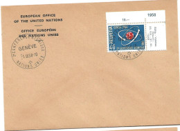CH - 179 - Enveloppe Avec Timbre Et Oblit Spéciale "2ème Conférence Atomique Nations Unies 1958" - Poststempel