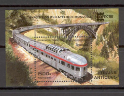 Cambodia 1996 Trains MS MNH - Eisenbahnen
