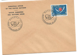 CH - 180 - Enveloppe Avec Timbre Et Oblit Spéciale 1er Jour "2me Conférence Atomique ONU Genève" 1958 - Marcofilia