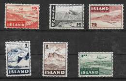 ICELAND 1947 Airmal Aerial VIEWS  MNH - Luftpost