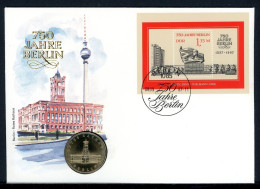 DDR 1987 Numisbrief 5 Mark Rotes Rathaus - Worbes 47 (Num113 - Zonder Classificatie