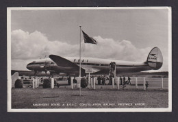Flugpost Ansichtskarte Großbritannien BOAC Passengers Constellation Airliner - Sonstige & Ohne Zuordnung