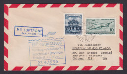 Flugpost DDR Berlin Luftpoststelle Chicago Illionis USA Eröffnung Hamburg - Brieven En Documenten