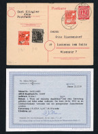 SBZ Ganzsache P953 Mit 166III + 168III , Zehnfachfrankatur Jena , 1948 Befund - Other & Unclassified