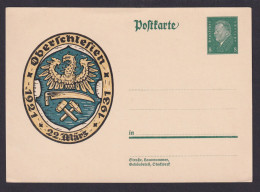 Oberschlesien Ganzsache Deutsches Reich Ungelaufen Wappen 1921 Bis 1931 - Otros & Sin Clasificación