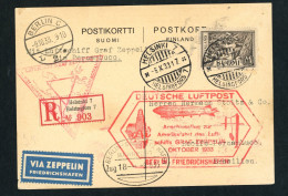 Zeppelin Beleg Finnland Anschlussflug Zur Amerikafahrt 1933 Siehe Bilder - Zeppeline