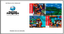 Paraguay 2024 FDC MERCOSUR Trades And Occupations: "Verdulería" And "Yuyera Y Chipera" (acrylic On Canvas Silvio Oviedo - Andere & Zonder Classificatie